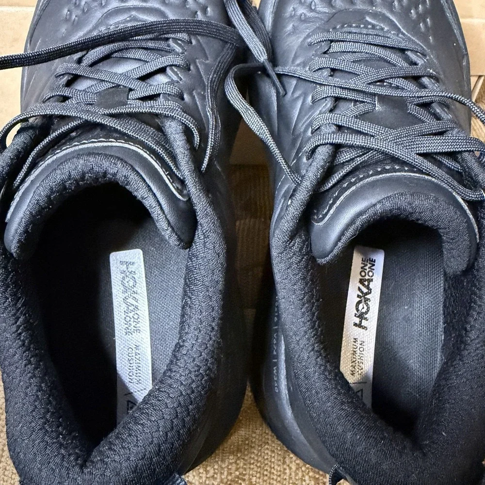 Hoka Bondi SR Black 1110521 BBLC Women's Size 10 Black Slip Resistant Shoes